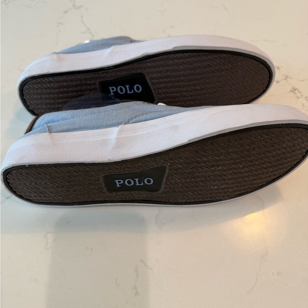 Polo by Ralph Lauren Men's Light Blue Sneakers - Picture 5 of 8